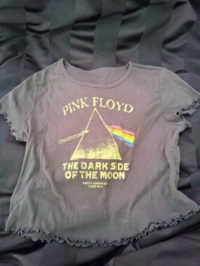 Pink Floyd Black Kids Short Sleeve Tee with Prism Graphic
